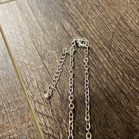 Long Dangle Flower Design Chain Tassel Necklace Silver Jewelry Black Jewel - Picture 4 of 5